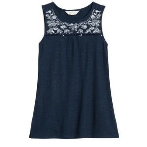 Market &‎ Spruce Adelisa Embroidered Linen Knit Tank